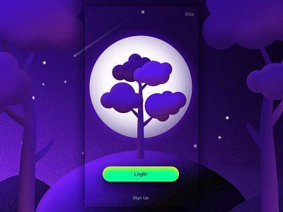 Login illustration login night