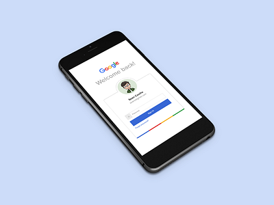 Entry #3 (UI Series: Log Ins and Sign Ups) clean google login mobile ui ux web app web design