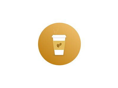 Coffee caffeine coffee gradients icon illustration shadows