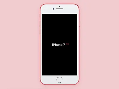 Apple iPhone 7 Red for Framer apple custom device framer iphone red