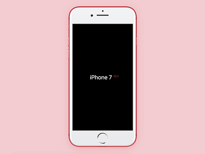 Apple iPhone 7 Red for Framer apple custom device framer iphone red