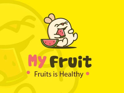 Bunny Fruits Logos art bunny cartoon children cute design fruits fun kids logo rabbit