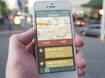 Boston Uncharted App app design mobile wayfinding