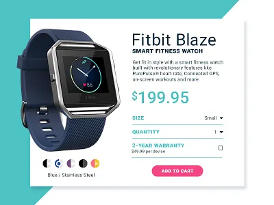 Daily UI 012 - Single Item Shop 011 dailyui fitbit shop single item shop ui uidesign