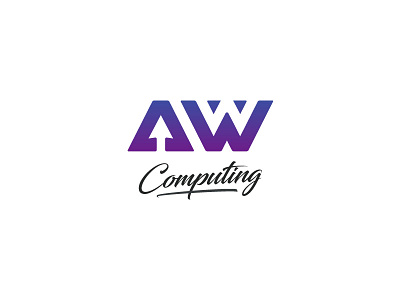 AW Computing a aw clean click computer modern mouse purple w