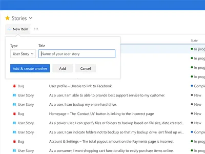 Backlog add agile backlog