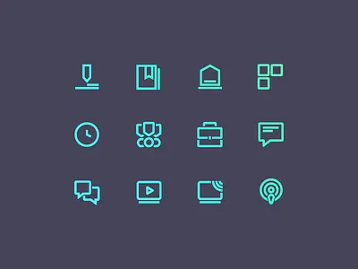 A Few Wee Icons icon iconography icons illustration minimal set stroke ui ux