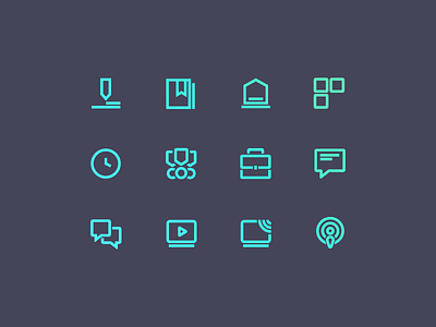 A Few Wee Icons icon iconography icons illustration minimal set stroke ui ux