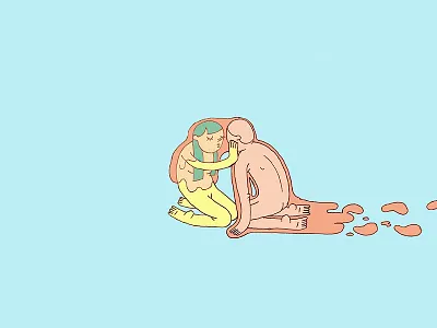 He's moved on heartbreak illustration love moved on