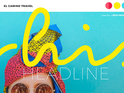 Travel Company Style Tile app bold colorful style tile travel typography web