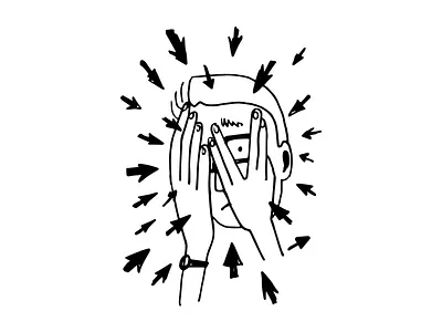 Fear the clicks arrow clicks drawing illustration it guy users