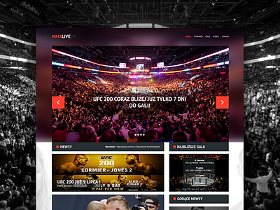 MMA LIVE 24 design freelance graphic graphicdesign layout mma service ui ux web web design website