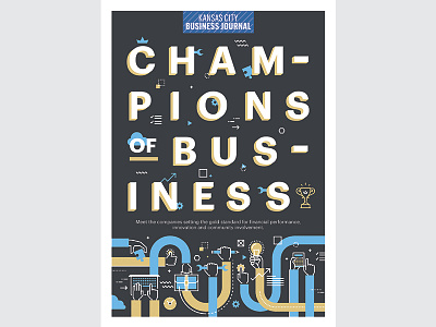 2017 Champions of Business special section cover idea awards news design