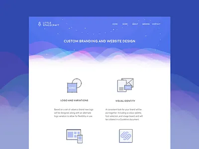 LSc aurora branding design little page section ship space spacecraft squarespace web