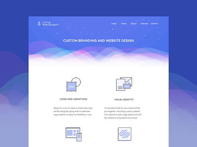 LSc aurora branding design little page section ship space spacecraft squarespace web