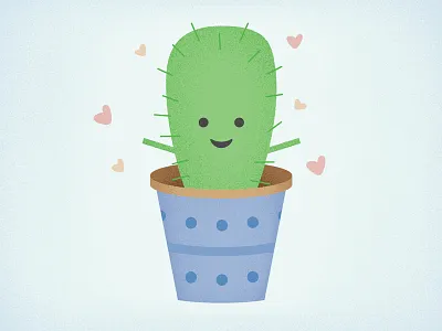 Cactus Illustration cactus cute doodle fun happy illustration illustrator photoshop texture