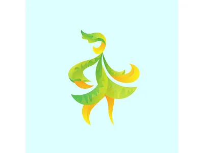 Daun character design icon illustration leaf vector