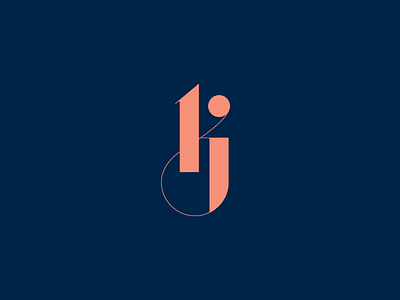 KJ Monogram branding kj logo makeup artist monogram personal identity typography