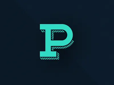 P. brandmark icon letter lettering logo p typography wordmark
