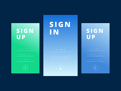 DailyUI #001 Sign Up / Sign In Form blue daily form green in minimal open sans sign typography ui up