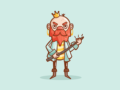 Papa King beard character illustration illustrator king papa pirate vector