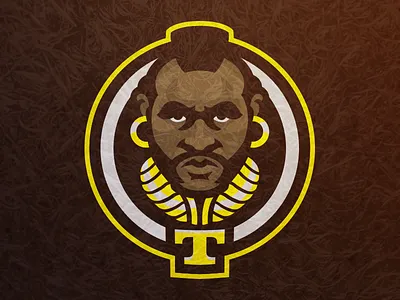 Mr. T a team athletics b.a. barracas fantasy football logo mascot mr. t sports