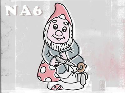 Na6dwarf concept illustration dwarf enano graphic icon ink line pencil simbolo sketch texture vector