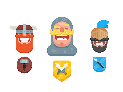 Clash Guys character design clash flat illustration