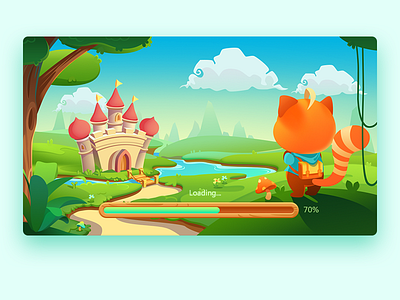 On the journey app game gui illustration