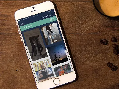 Clean Gallery app design ios iphone sketch ui ux