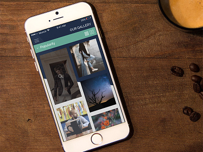 Clean Gallery app design ios iphone sketch ui ux