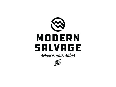 Modern Salvage lockup logo logo design modern salvage nhammonddesign nick hammond nick hammond design nickhammonddesign.com typography