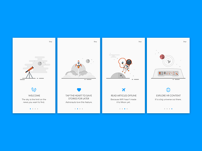 USA Today App Onboarding illustration onboarding ui