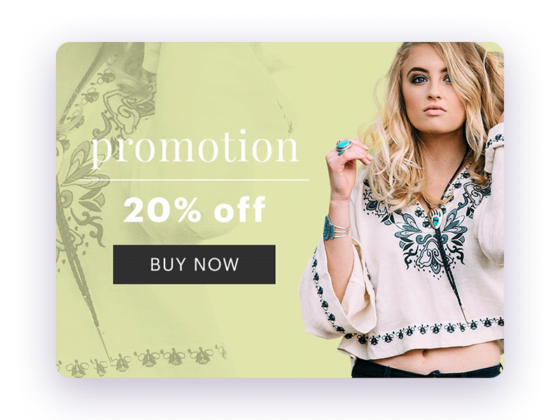 Promo Banner animation banner card concept ecommerce fashion gif promo