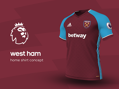 West Ham Home Shirt by adidas adidas football jersey kit premier league soccer west ham