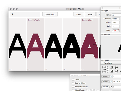 Interpolation font interpolation robofont type typography