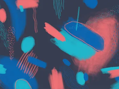 something new. abstract art blue color illustrator line pink shape sketch space