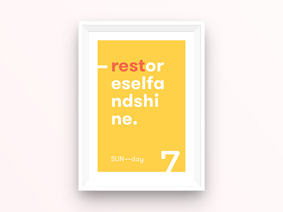 SUN—day poster daysoftheweek poster sunday typography