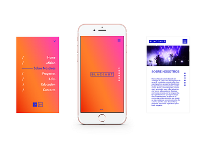 Blackaut gradient mobile ui ux