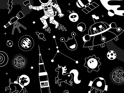 Space astronaut laika space spaceship stars