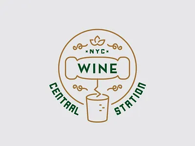 Wine Central Station alcohol app bottle opener cork logo station wine