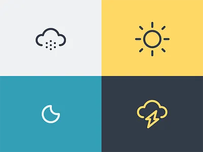 Weather cloud forecast icon iconography lightning logo moon season snow sun symbol weather