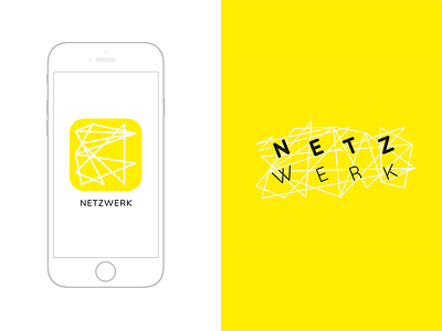 DailyUI #005 Netzwerk App Icon app daily icon neon network netzwerk ui yellow