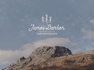 James Barker - Cinematographer brandmark barker brand cinema cinematographer design james logo logotype script trees