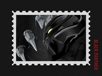 Civil War stamp Illustration blackpanther civilwar illustration illustrator marvel