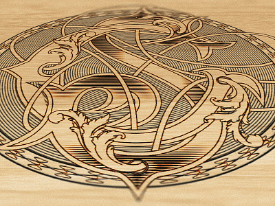 CS Monogram cs logo engraving jamie stark laser engraving typography wood laser engraving