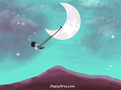 Dream Louder dream fantacy jhalla jhalla arts moon swing