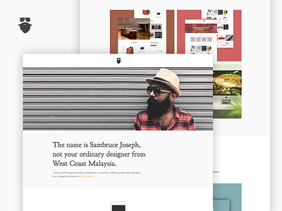 Shot #3468133 beard clean design logo minimal mobile portfolio redesign ui ux website