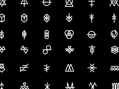 Linguistic branding dark identity language nomadic symbols ui