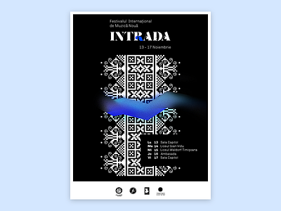 Intrada Festival festival folklore gradient motif music poster romanian